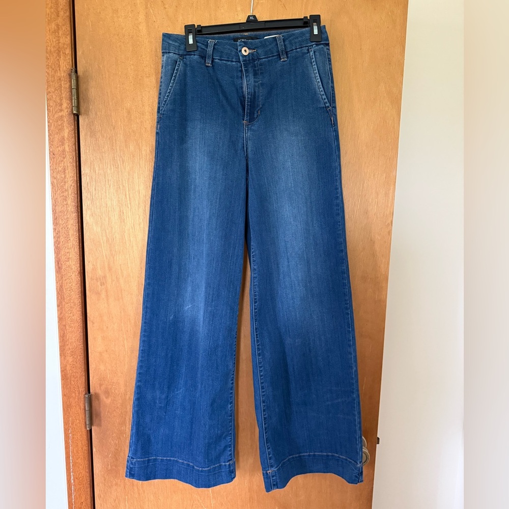 BCBGeneration Deep Blue Wide Leg Trouser Jeans